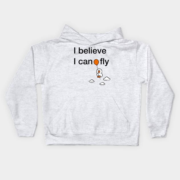 I believe I can fly Kids Hoodie by swallo wanvil